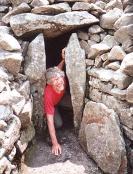 Richard Marsh returning from a visit to the Otherworld through the sidhe mound at Seefin, County Wicklow